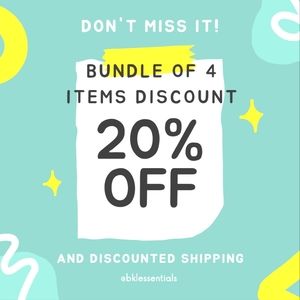 BUNDLE ANY 4 ITEMS FROM MY CLOSET FOR 20% OFF & DISCOUNTED SHIPPING